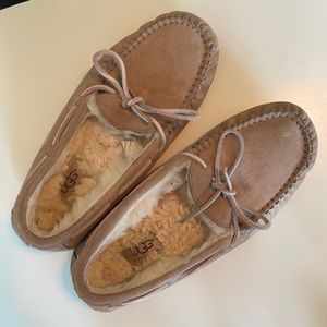 Tan UGG moccasins. Size 6 women’s.